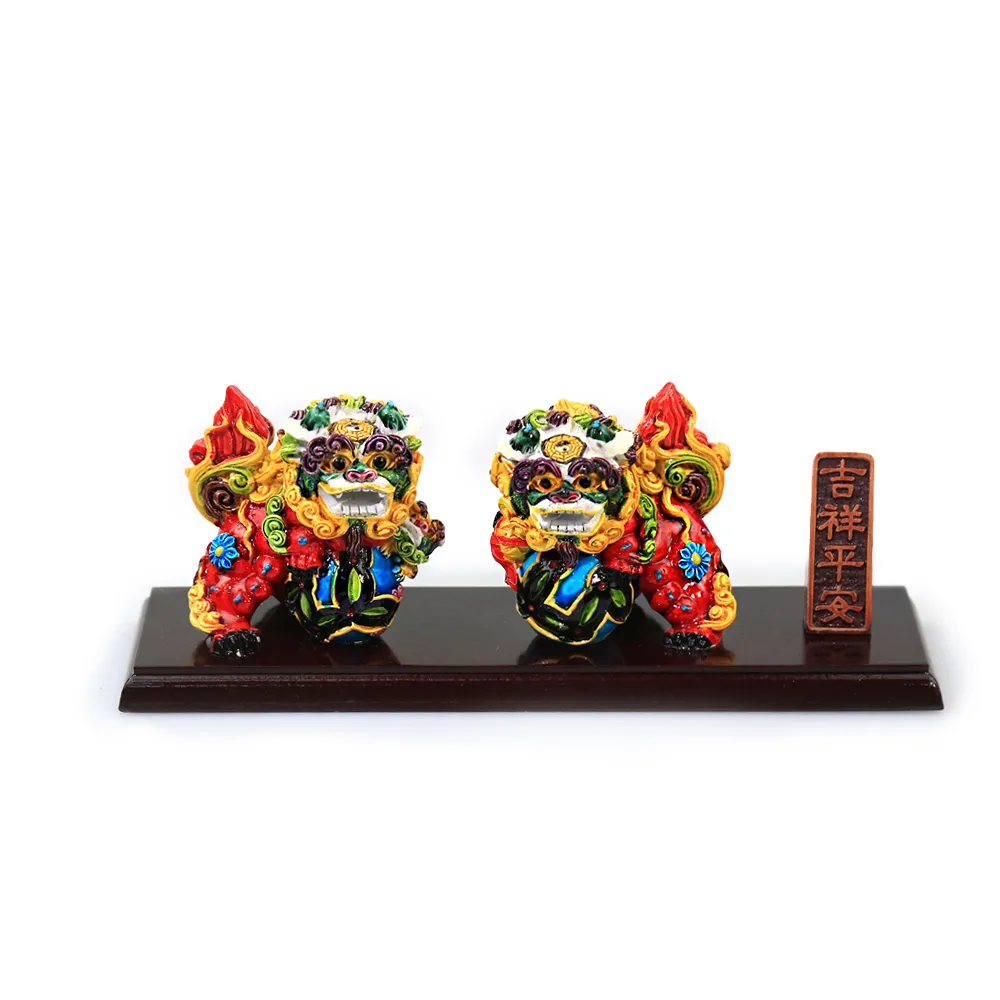 【開運方程式】納財風水福獅彩繪台灣藝品(入厝禮l客廳招財擺件l玄關風水擺設l新居開業送禮)