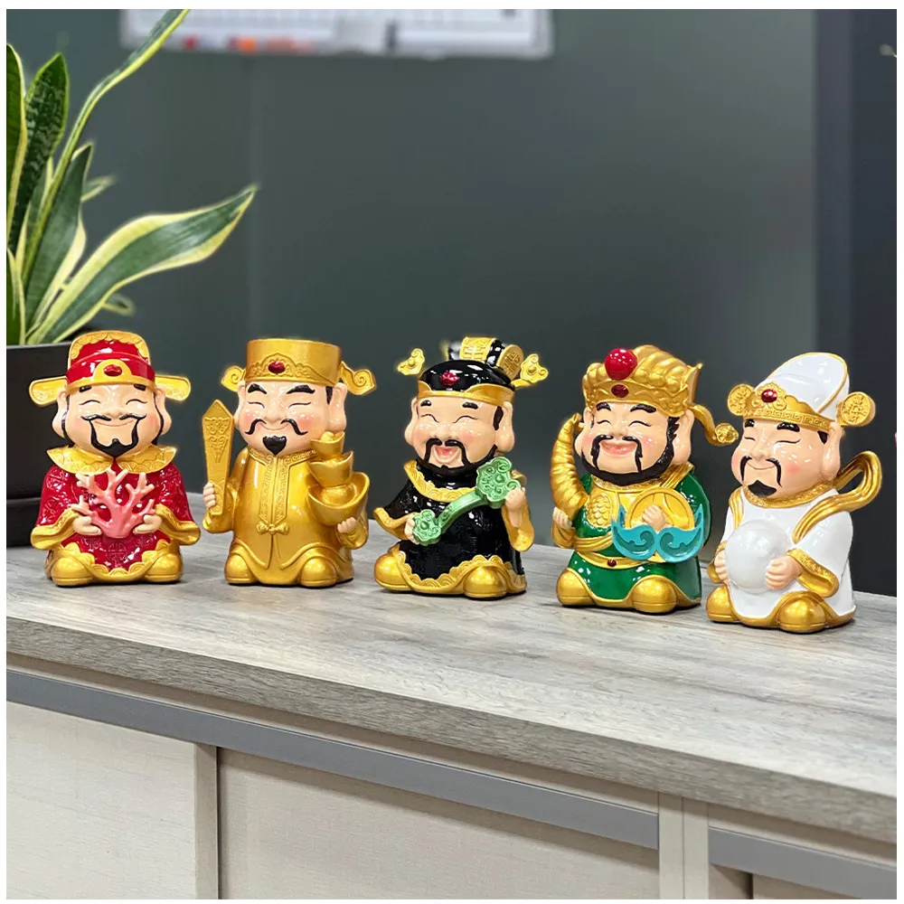 【美式賣場】五路財神Five Gods of Wealth(5件組 耐用樹脂材質)
