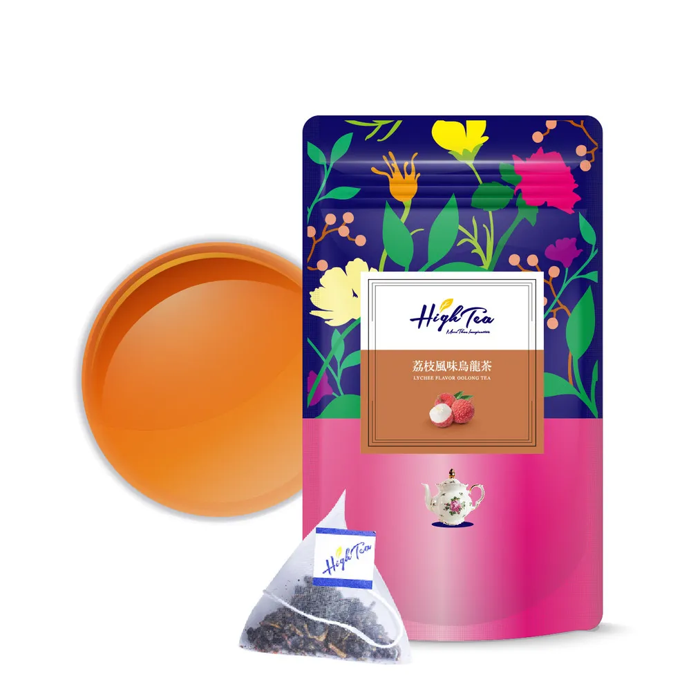 【High Tea 伂橙】荔枝風味烏龍茶4gx12入x1袋(荔香烏龍、無糖茶、環保茶包)
