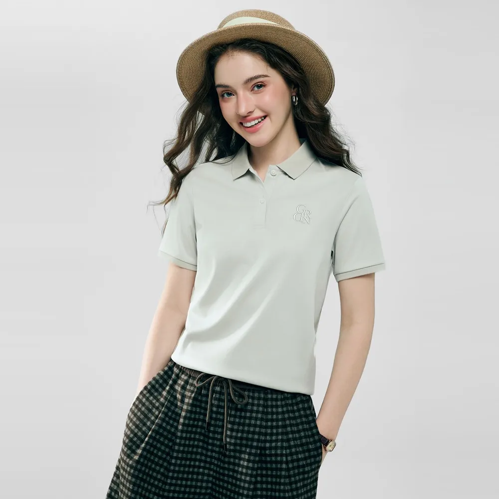 【GIORDANO 佐丹奴】女裝寬鬆短袖POLO衫 Liquid Touch系列(多色任選)