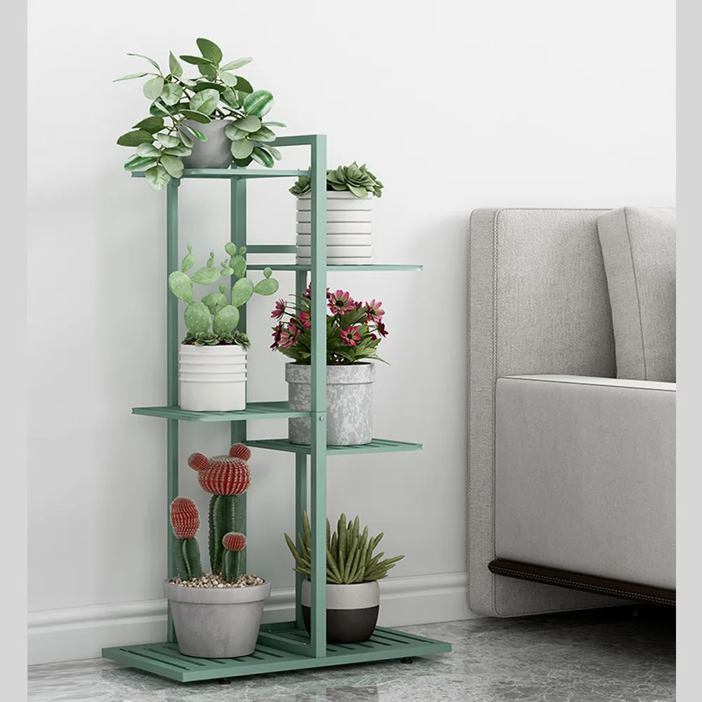 【品屋】6盆方形園藝花架 加強款(盆栽架 花架 花盆架 植物架 戶外花架 園藝花架 落地花架)