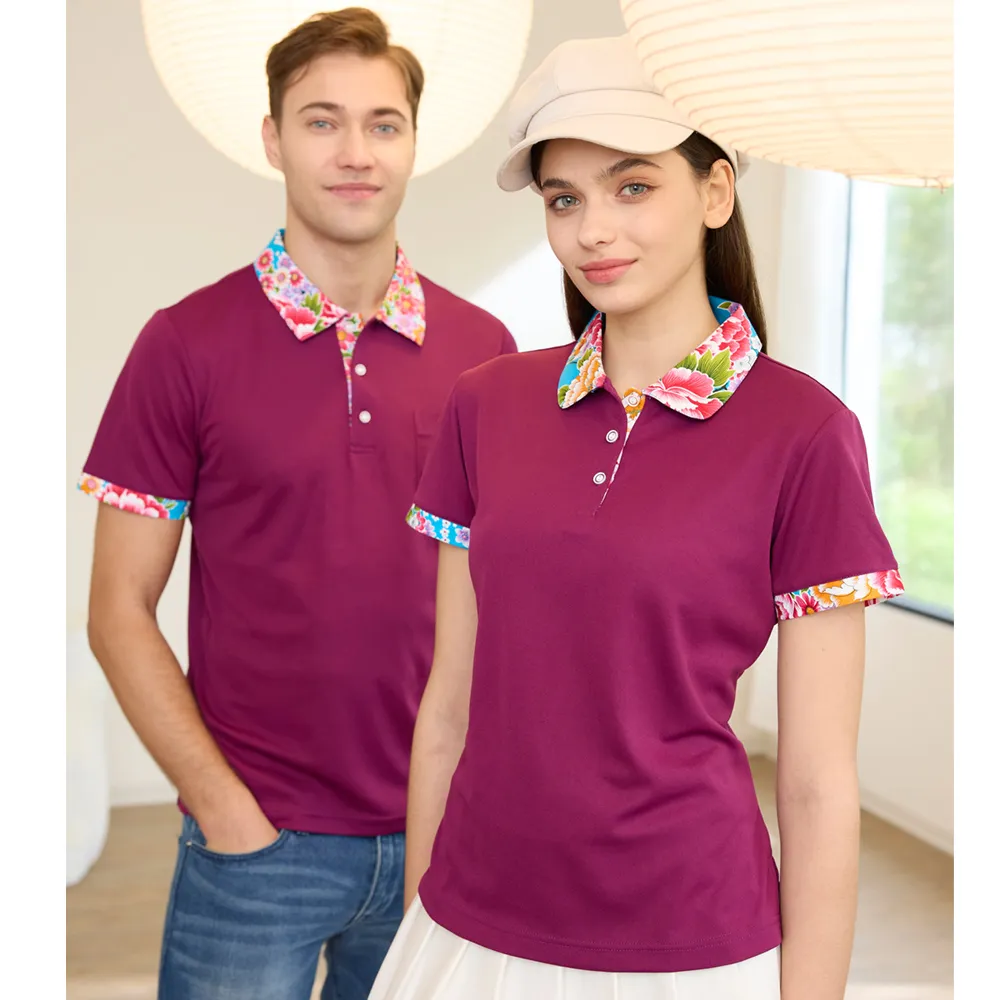 【LEIDOOE】客家花領休閒女短POLO衫(96239)