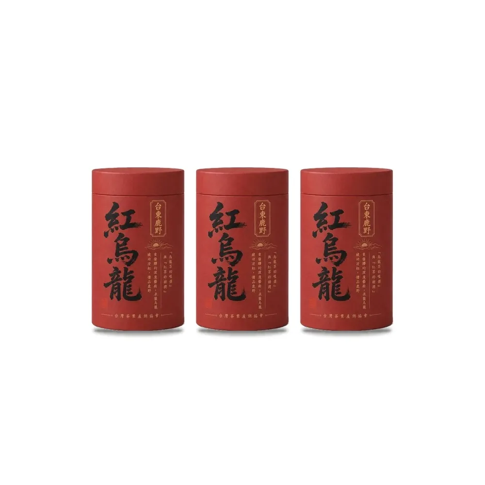 【台灣茶葉產銷協會】台東鹿野紅烏龍 3入組｜罐裝4兩