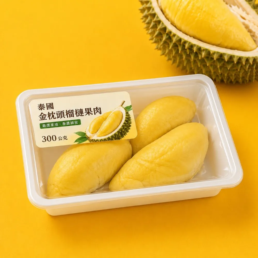 【Gold Thon】Sweet Juicy 泰國冷凍金枕頭榴槤2盒/300g*2(泰國 榴槤 榴蓮 榴槤冰 金枕頭榴槤 金枕頭)