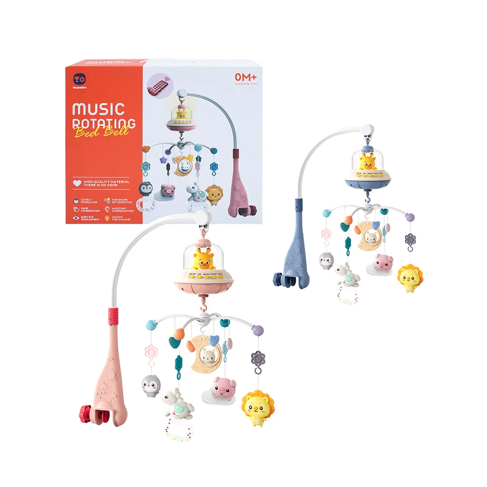 【Playful Toys 頑玩具】音樂旋轉床鈴(遠端遙控 嬰兒安撫 寶寶手搖鈴 遙控音樂鈴 彌月禮物 嬰兒玩具)