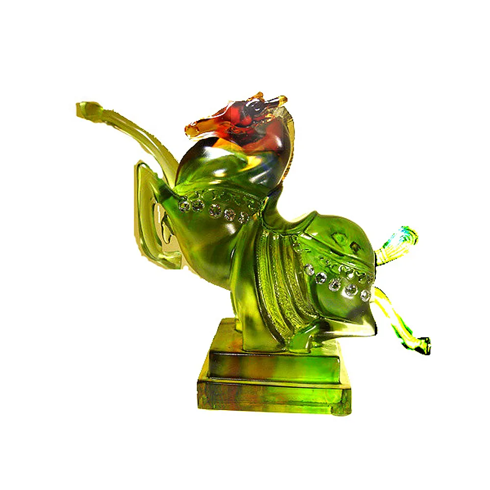 【開運陶源】琉璃馬1 馬上賺 鑽石舞馬(工藝品/大)