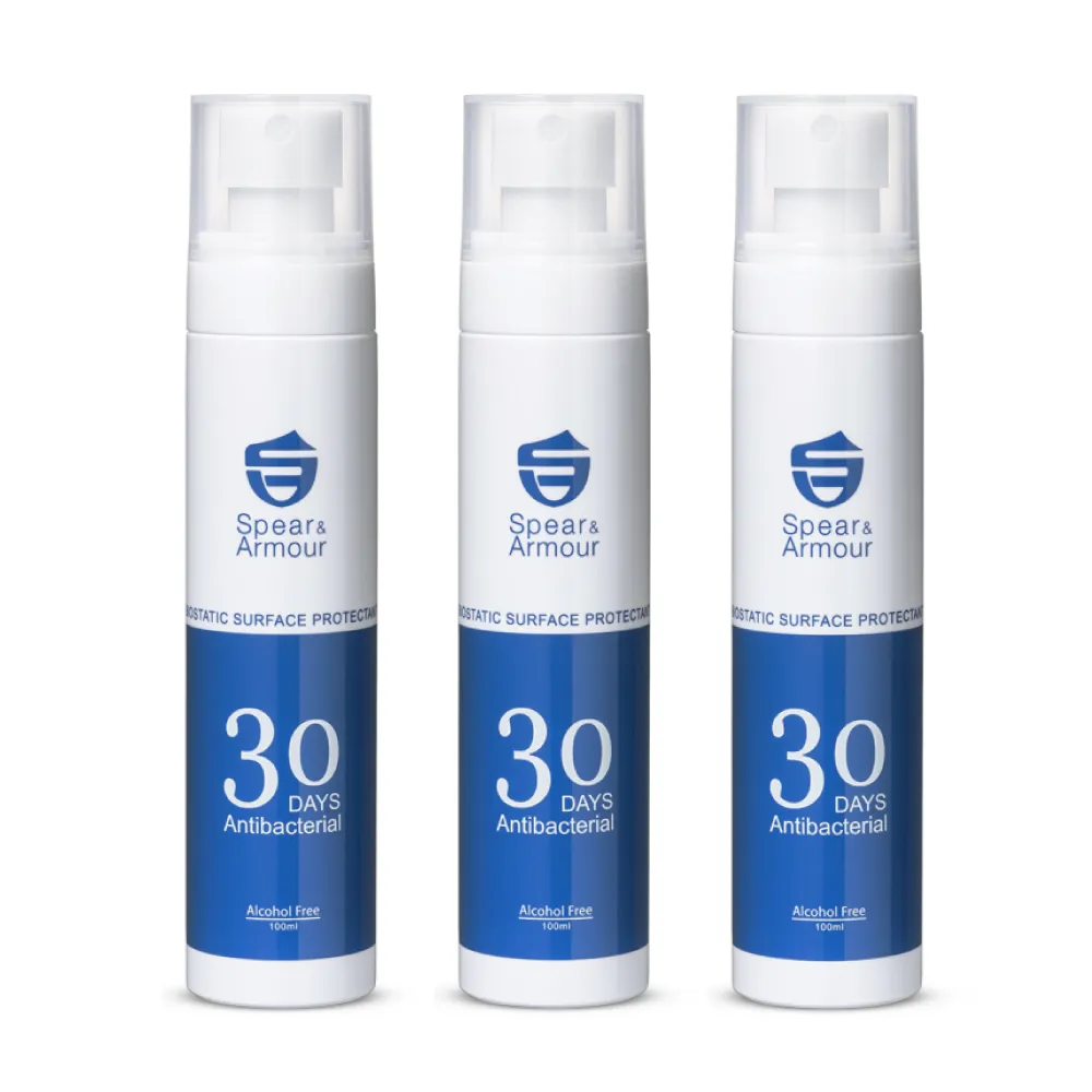 【思必兒】30天表面長效防護噴劑3入組(100ml/入)(美國專利技術★長效防護抗菌★無酒精成分)