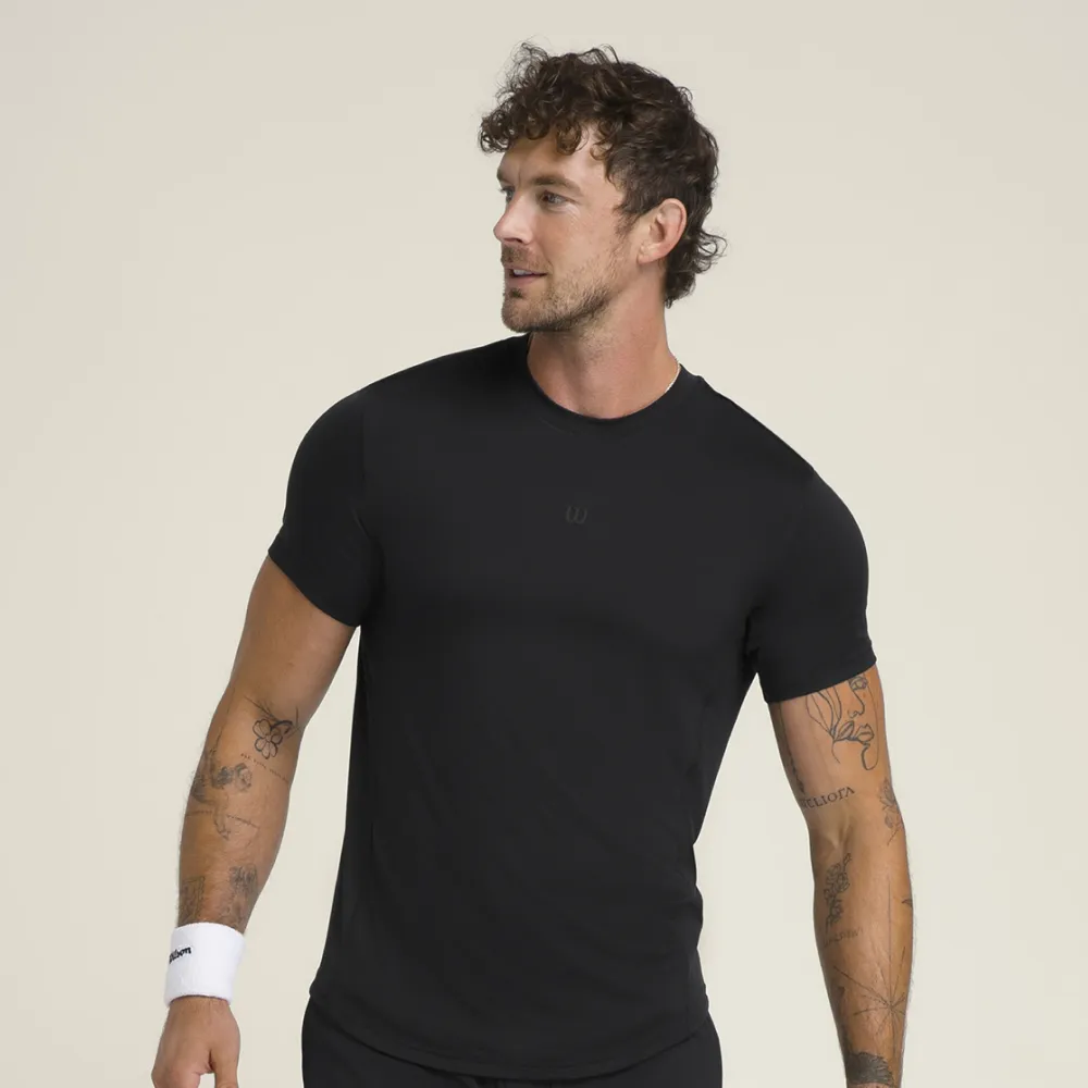 【WILSON】Everyday Performance Tee 男款 服飾 短袖T恤 黑色 WM00011431BKA