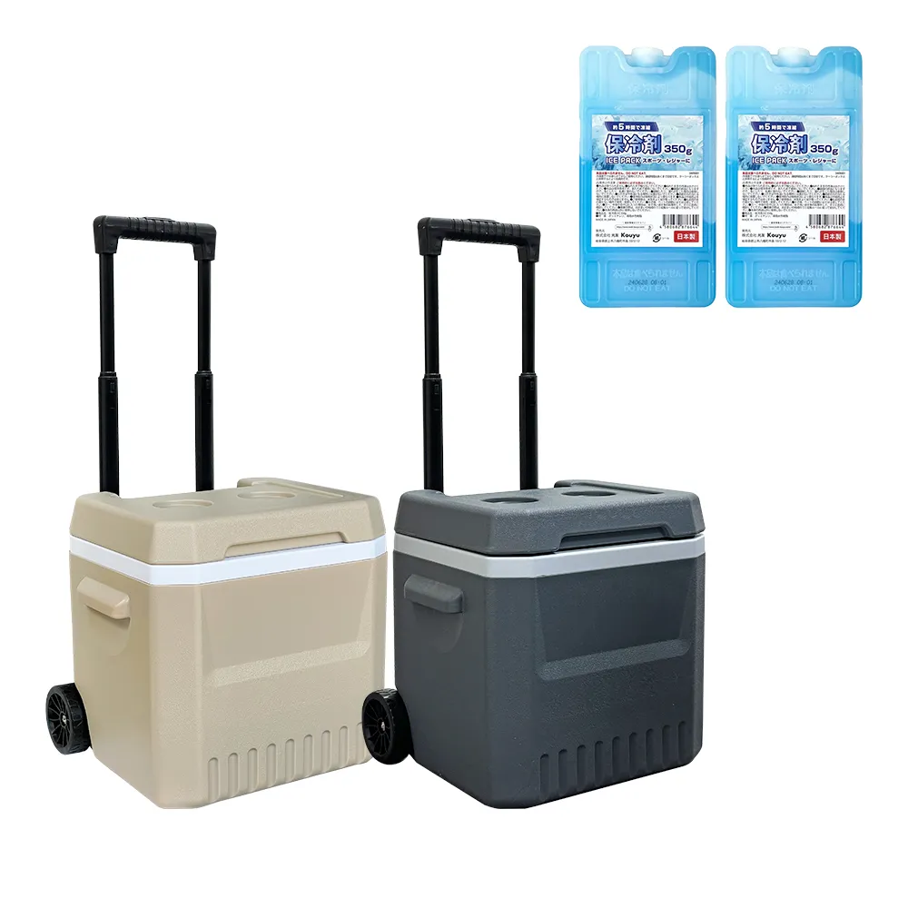 【妙管家】伸縮拉桿式拖輪保冷冰桶18L HKI-018(戶外露營野餐發泡保冷箱 釣魚冰箱 烤肉冰桶)