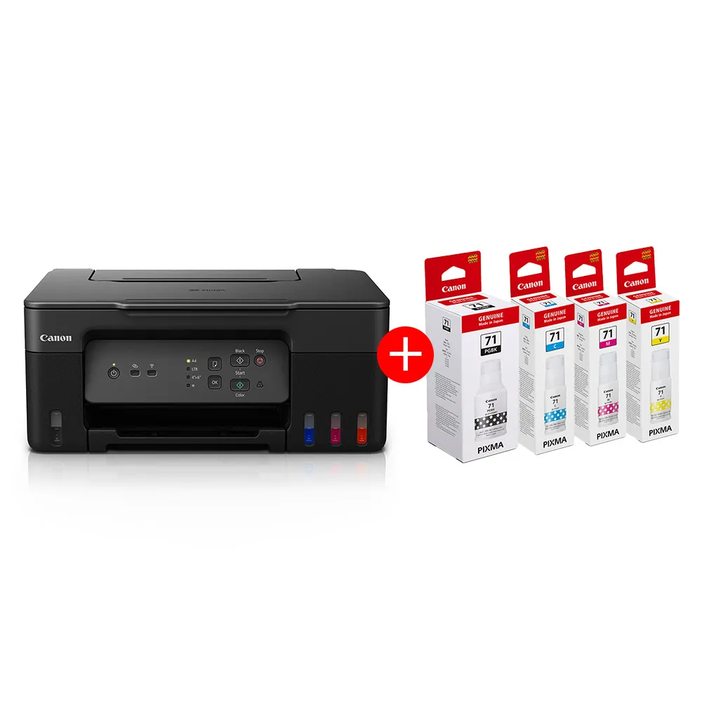 【Canon】官方直營 搭1組1黑3彩墨水★PIXMA G3730 高速三合一Wi-Fi相片連續供墨印表機(列印/掃描/影印)