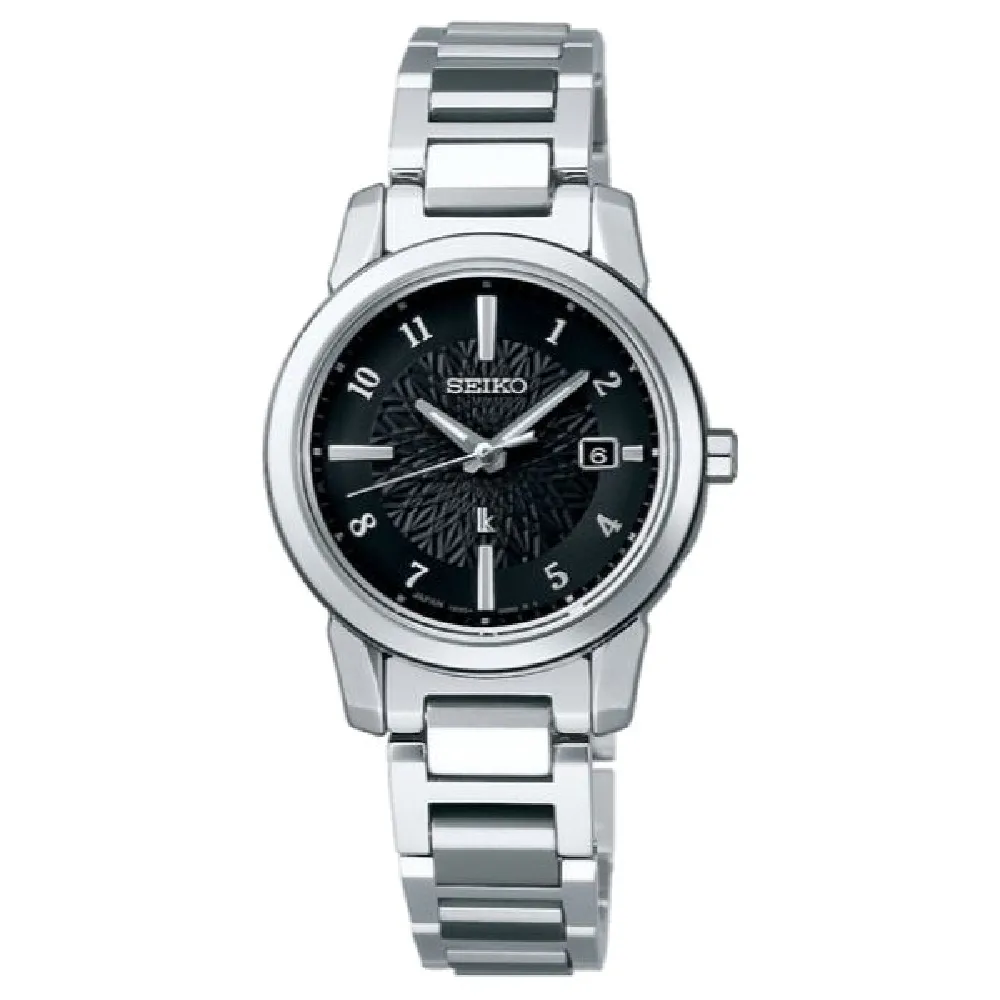 【SEIKO 精工】Lukia  太陽能電波鈦金屬女腕錶/黑面 28mm SK037(1B35-0AN0D/SSQV081J)