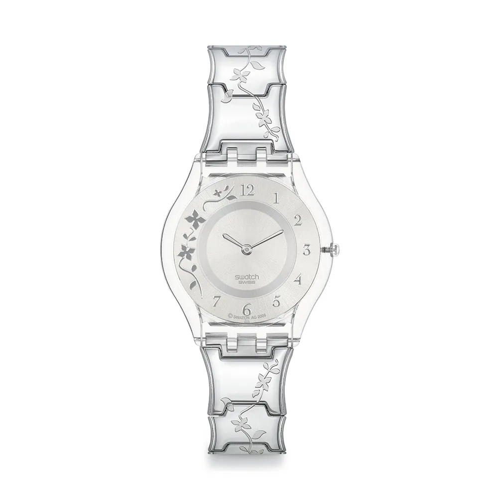 【SWATCH】CLIMBER FLOWERY 超薄手錶/男錶/女錶/瑞士製造 SS08K100G(34mm)
