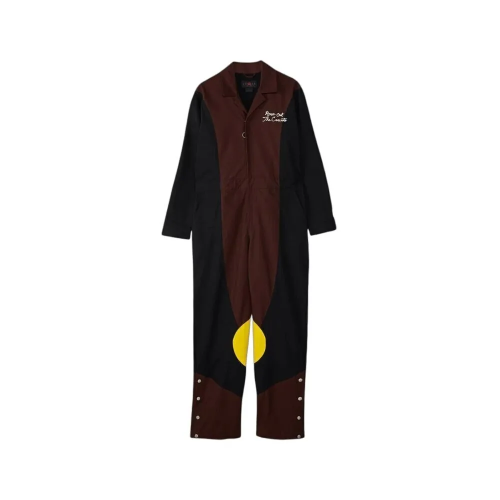 【Jordan】W Air Jordan x Teyana Taylor Jumpsuit Earth 黑棕色連身褲 聯名 刺繡 玫瑰 FB2651-227