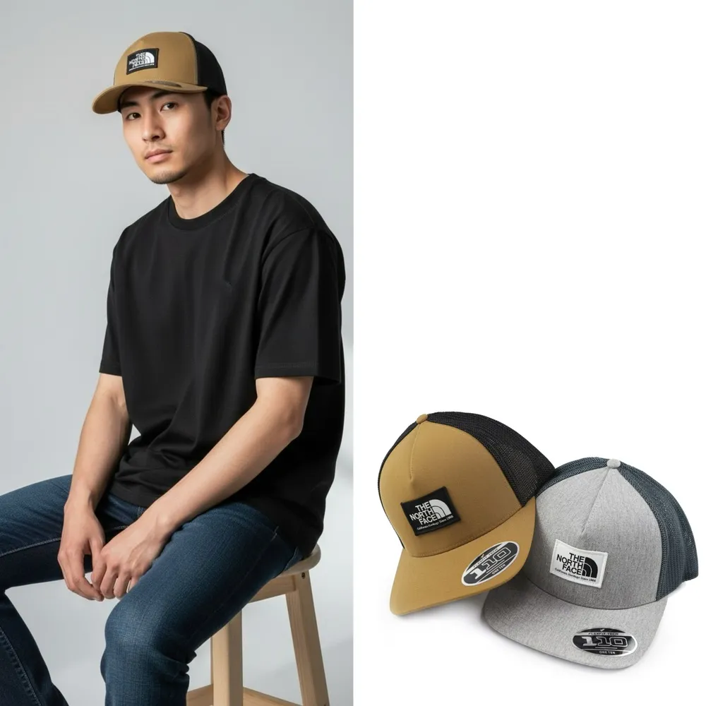 【The North Face】北臉 the north face 網帽 棒球帽 布標 男女皆可 TNF 帽子(1634CQ3)