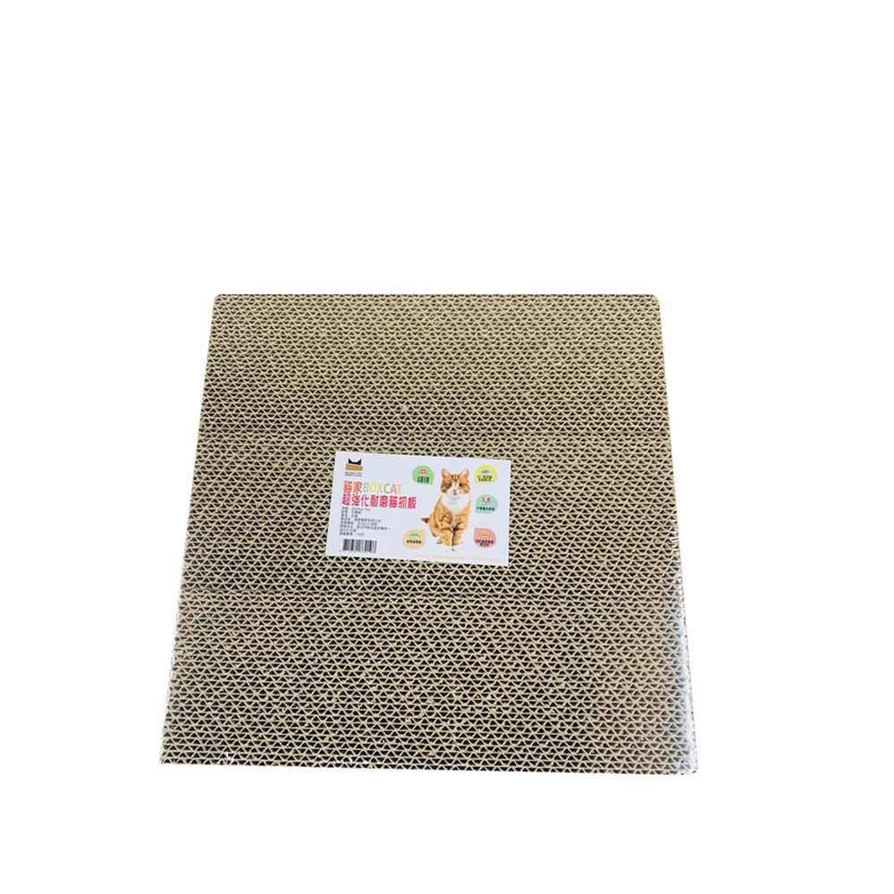 【國際貓家】BOXCAT超耐磨貓抓板8片量販組(加送BOXCAT貓屋一個可搭配使用)