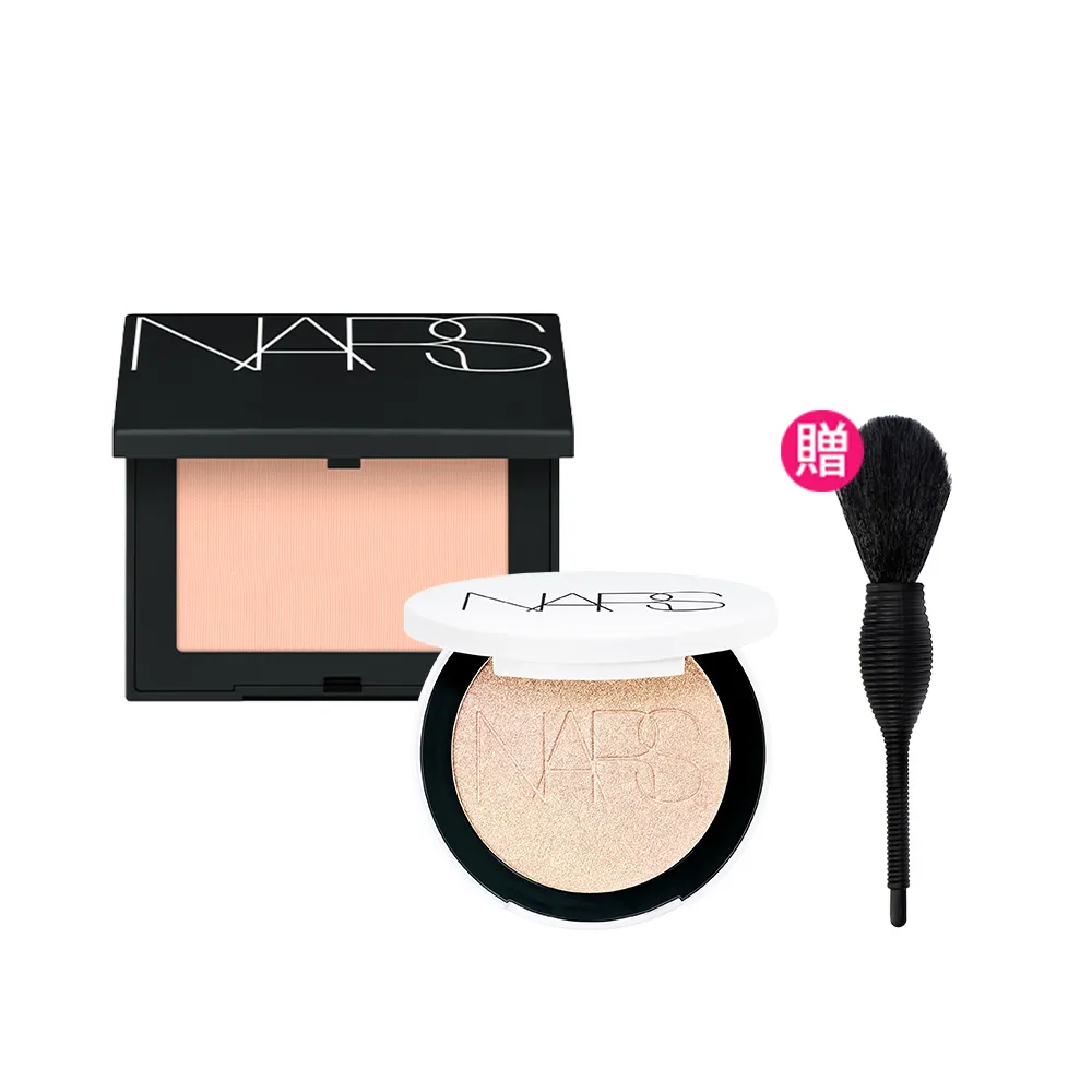 【NARS】官方直營 氛圍水光頰彩組(裸光幻閃亮采餅/炫色腮紅)