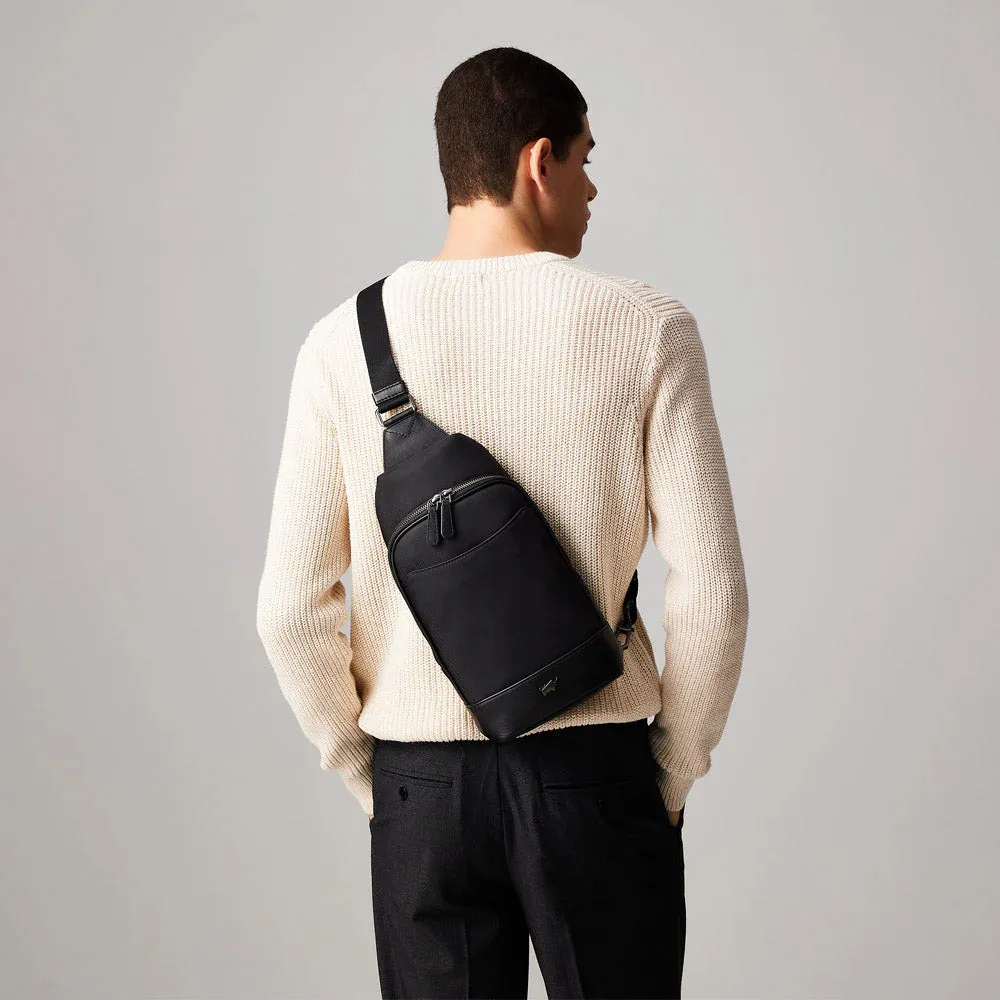 【BRAUN BUFFEL 德國小金牛】湯姆 胸包-黑色(BF542-TW22-BK) 男包送禮推薦