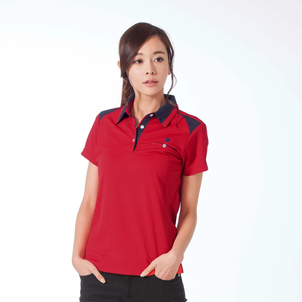 【遊遍天下】MIT台灣製女款抗UV防曬涼感吸濕排汗機能POLO衫(M-3L)