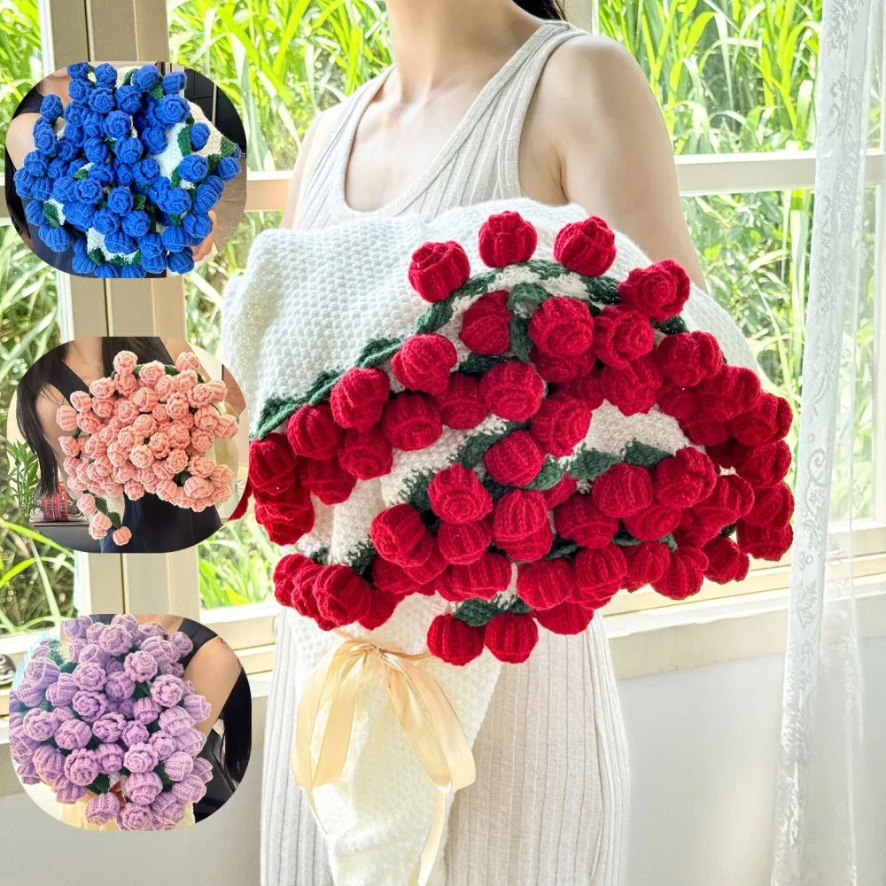 【Home of flowers】網紅花束毯子-直徑110cm/68朵(居家毛毯 玫瑰毛毯 情人節禮物 交換禮物)