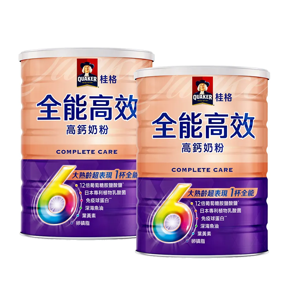 【QUAKER 桂格】全能高效高鈣奶粉800gX2罐