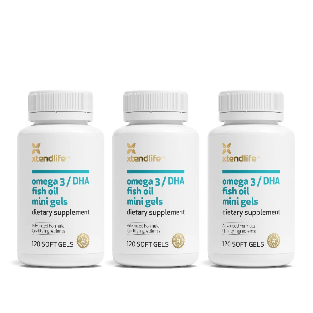 【壽滿趣】xtendife紐西蘭高DHA頂級濃縮魚油膠囊迷你/兒童版(120粒x3)