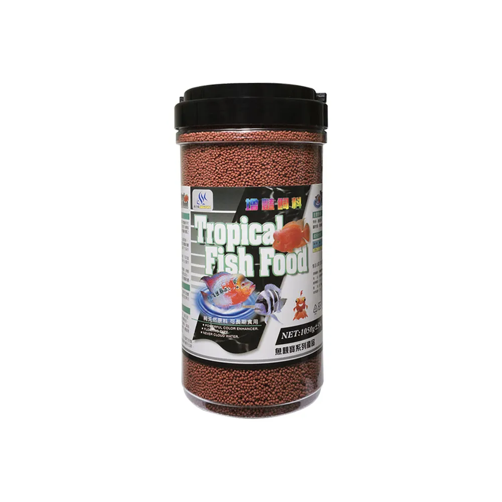 【AQUAFUN 水之樂】增豔飼料 小粒 2000ml/1050g(適用熱帶魚/七彩/血鸚鵡/慈鯛科/金魚)