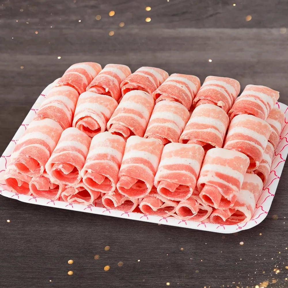 【海肉管家】台灣玫瑰豬五花捲肉片(5包_500g/包)