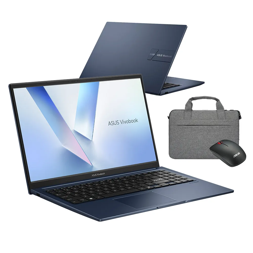 【ASUS 華碩】包鼠組★15.6吋Core 7輕薄筆電(Core 7-350/16G/512G SSD/W11/VivoBook X1504MA)
