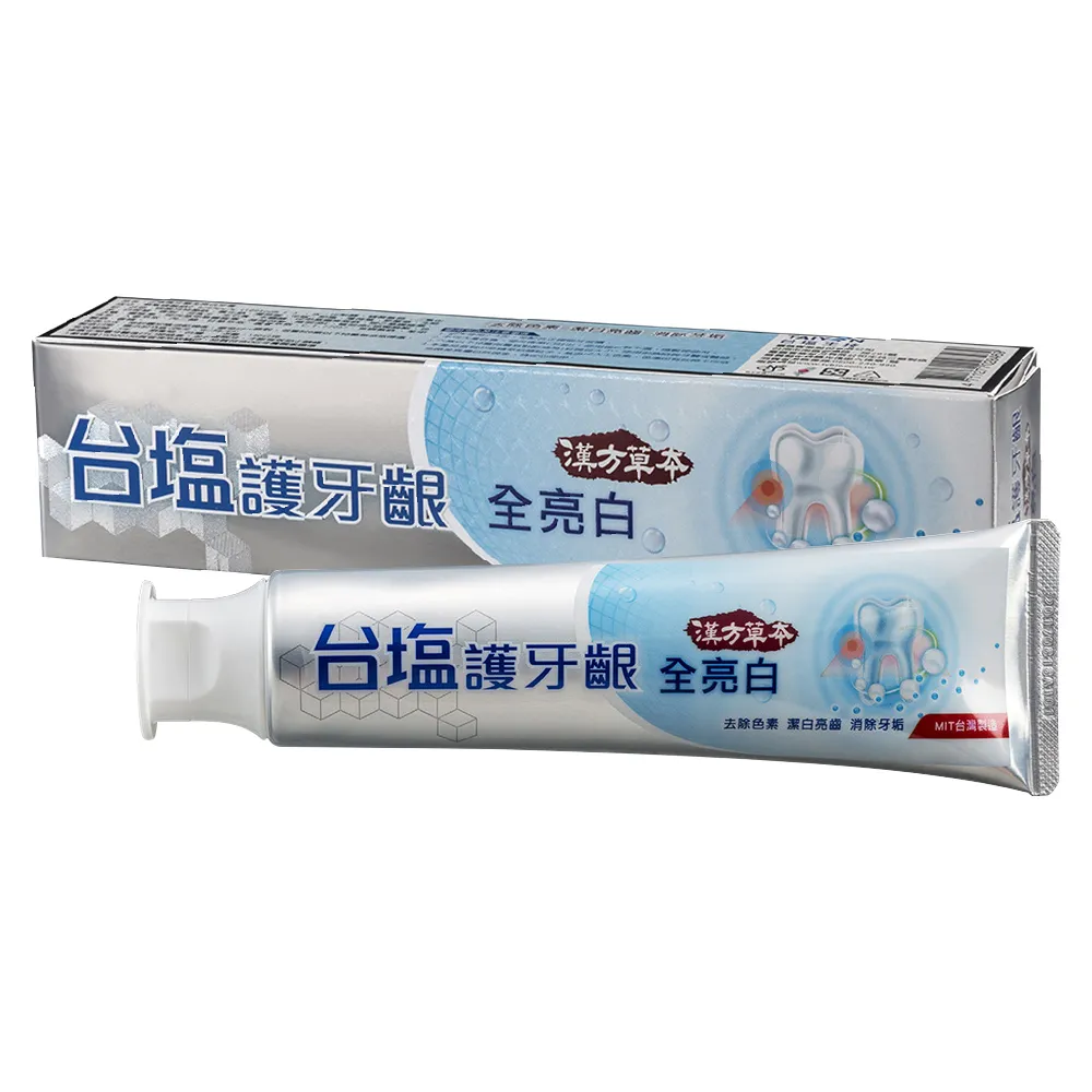 【台鹽生技】護牙齦全亮白牙膏-超值12條組(140g/條)