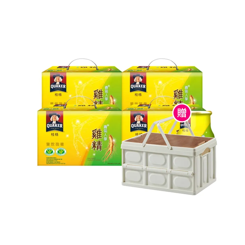【QUAKER 桂格】養氣人蔘雞精禮盒68ml×18入×4盒(共72入 送禮推薦)雙11推薦