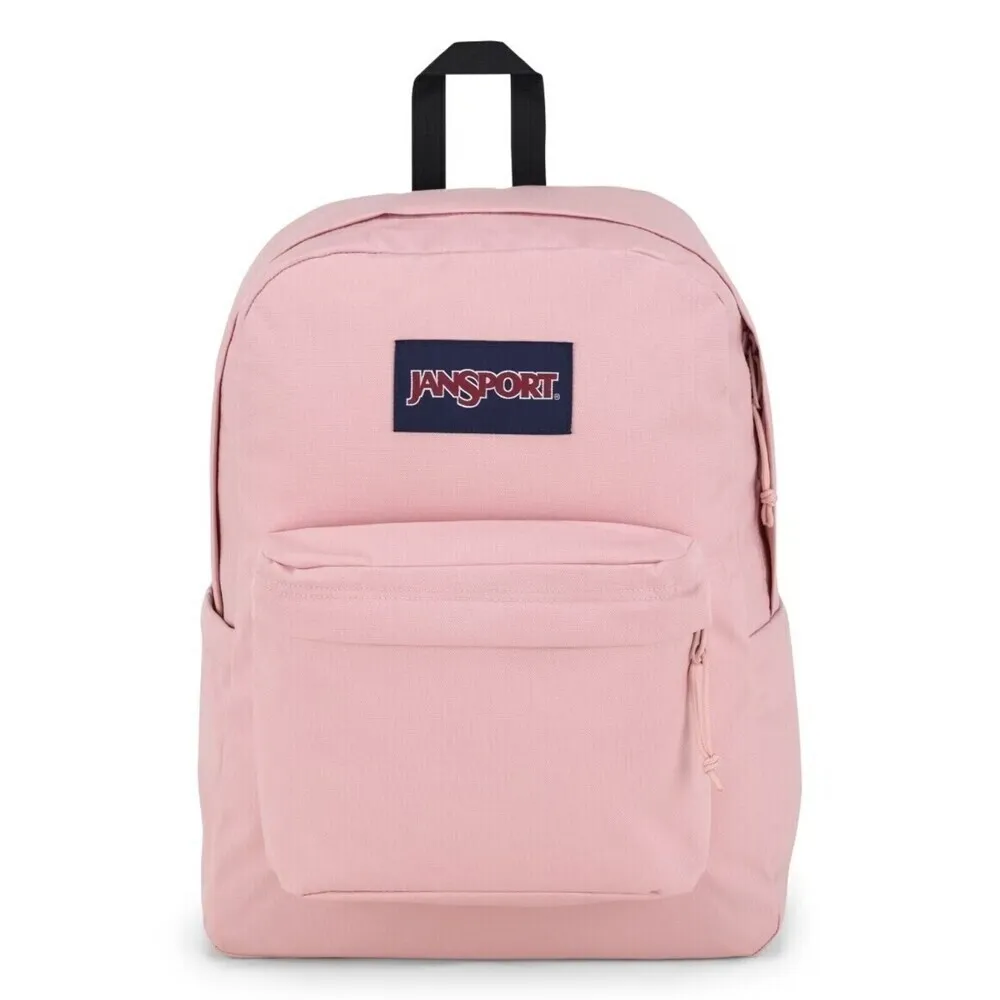 【JANSPORT】雙11 SUPERBREAK PLUS 後背包 後背包 運動包 雙肩背包 粉紅(JS0A4QUE7N8)