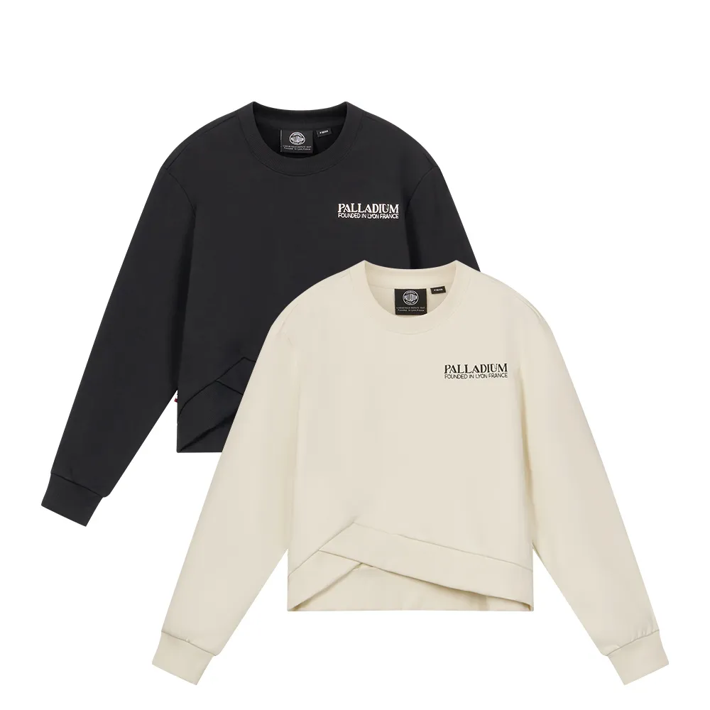 【Palladium】LOGO圓領不規則下擺衛衣-女裝-兩色任選