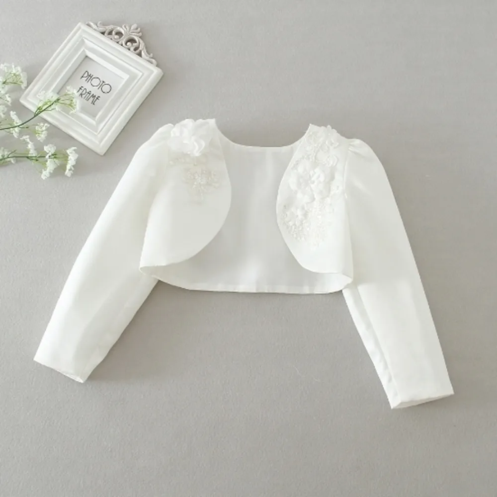 【橘魔法】精緻禮服小外套(長袖外套 婚禮 全家福 攝影 喜宴 花童 禮服搭配 大童 童裝 兒童 女童)