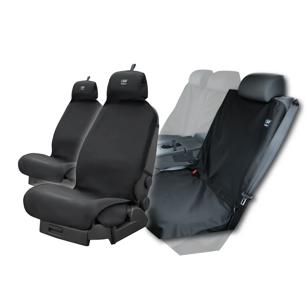 【Authentics】Chill 防水機能車椅套(2D分離全車組—台灣品牌汽車椅套 吸汗、防水、抗菌除臭、專利收納)