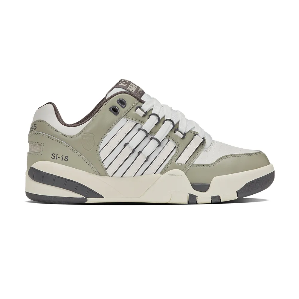 【K-SWISS】經典運動鞋 SI-18 INTERNATIONALC 休閒 男鞋 米白石灰綠色 04440-108-M