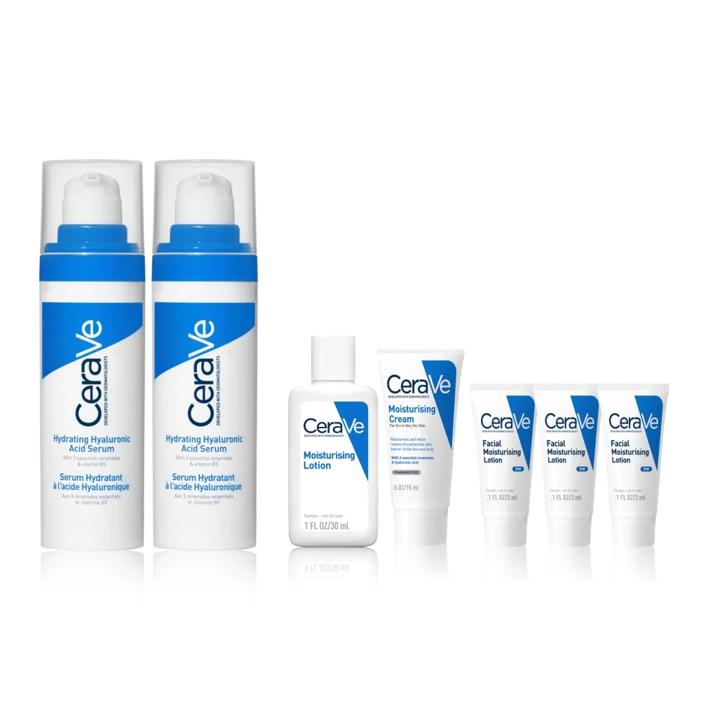 【CeraVe 適樂膚】保濕雙入組★全效水光B5玻尿酸修護精華 30ml*2_E