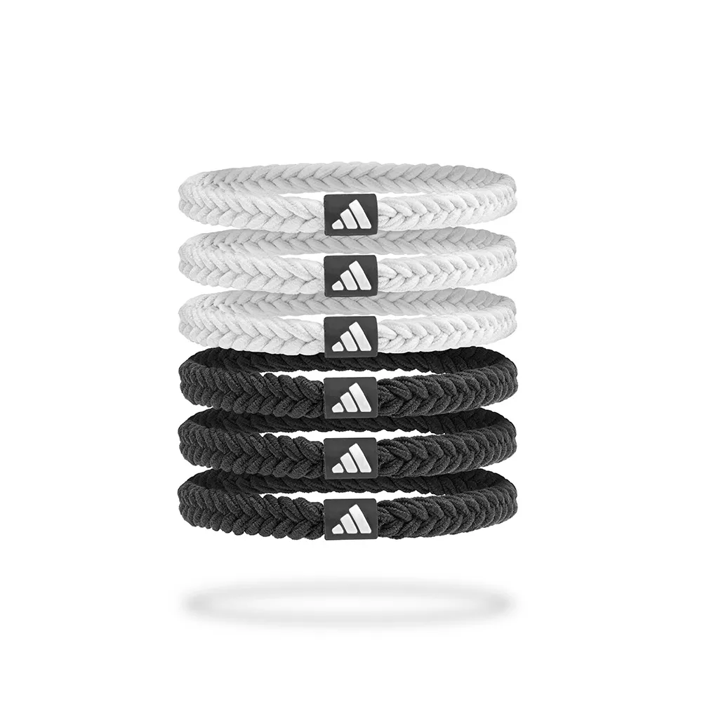 【adidas 愛迪達】彈力編織髮圈 6入