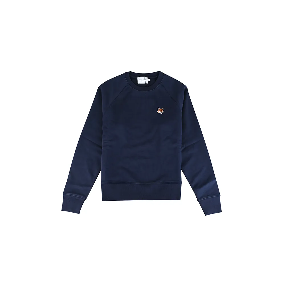 【Maison Kitsune】狐狸LOGO叉肩袖T恤(深藍/女款)