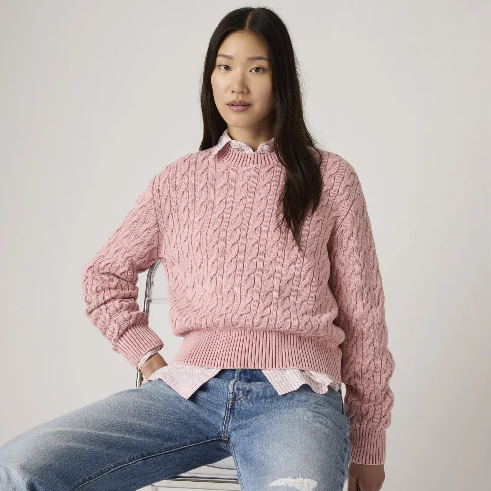 【LEVIS】純棉寬鬆針織衫 女生上衣 熱賣單品 0037S-0006