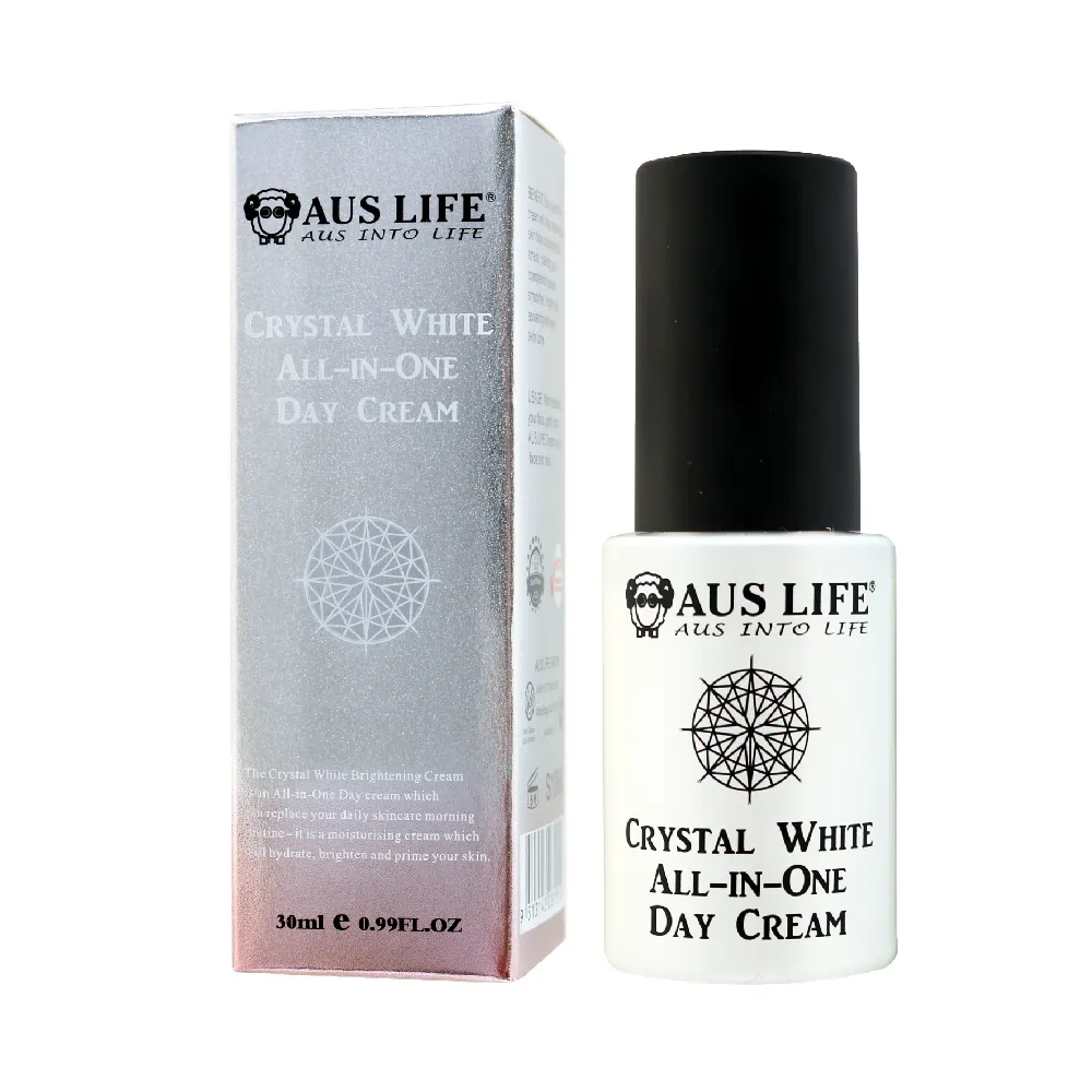 【AUS LIFE 澳思萊】晶透亮白全天候素顏霜30mlX2入(買一送一 水潤精華素顏肌 !)
