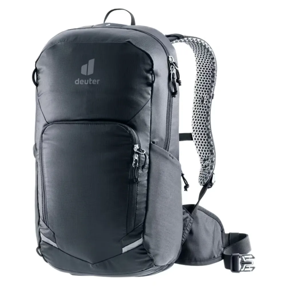 【deuter】輕量化 Bike I 減震透氣自行車背包20L (含雨罩/可容3L水袋)/ 3202125 黑