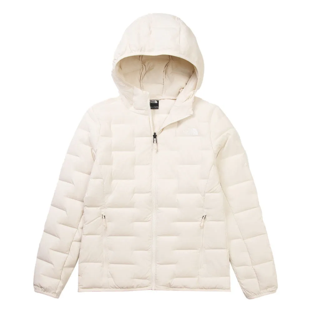 【The North Face】TNF 休閒 運動 DWR防潑水羽絨外套 W CUBE LT HOODIE DOWN - AP 女 米白(NF0A8DX6QLI)