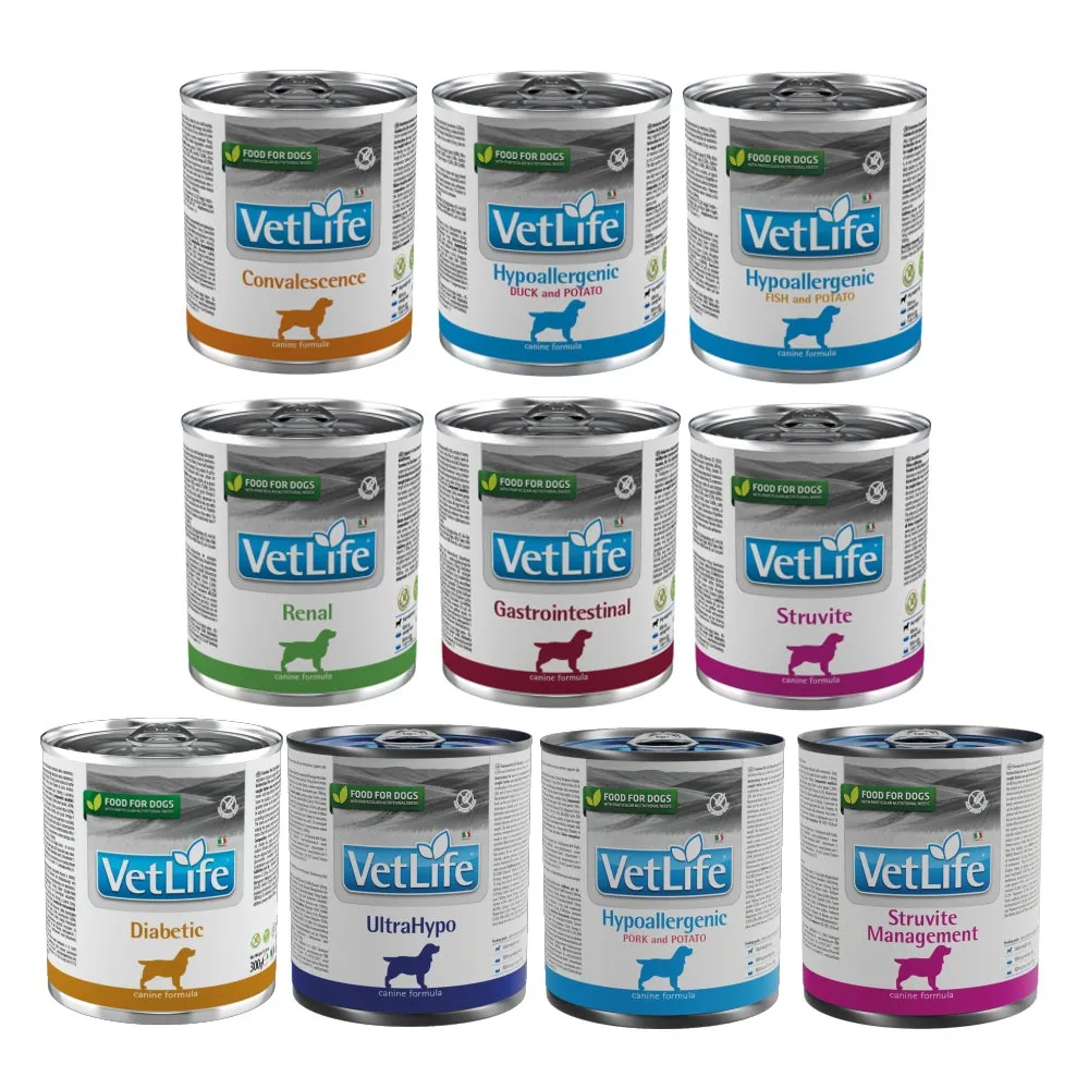【Farmina 法米納】Vet Life獸醫寵愛天然處方系列犬罐 300g*24罐組(狗主食罐/處方罐)