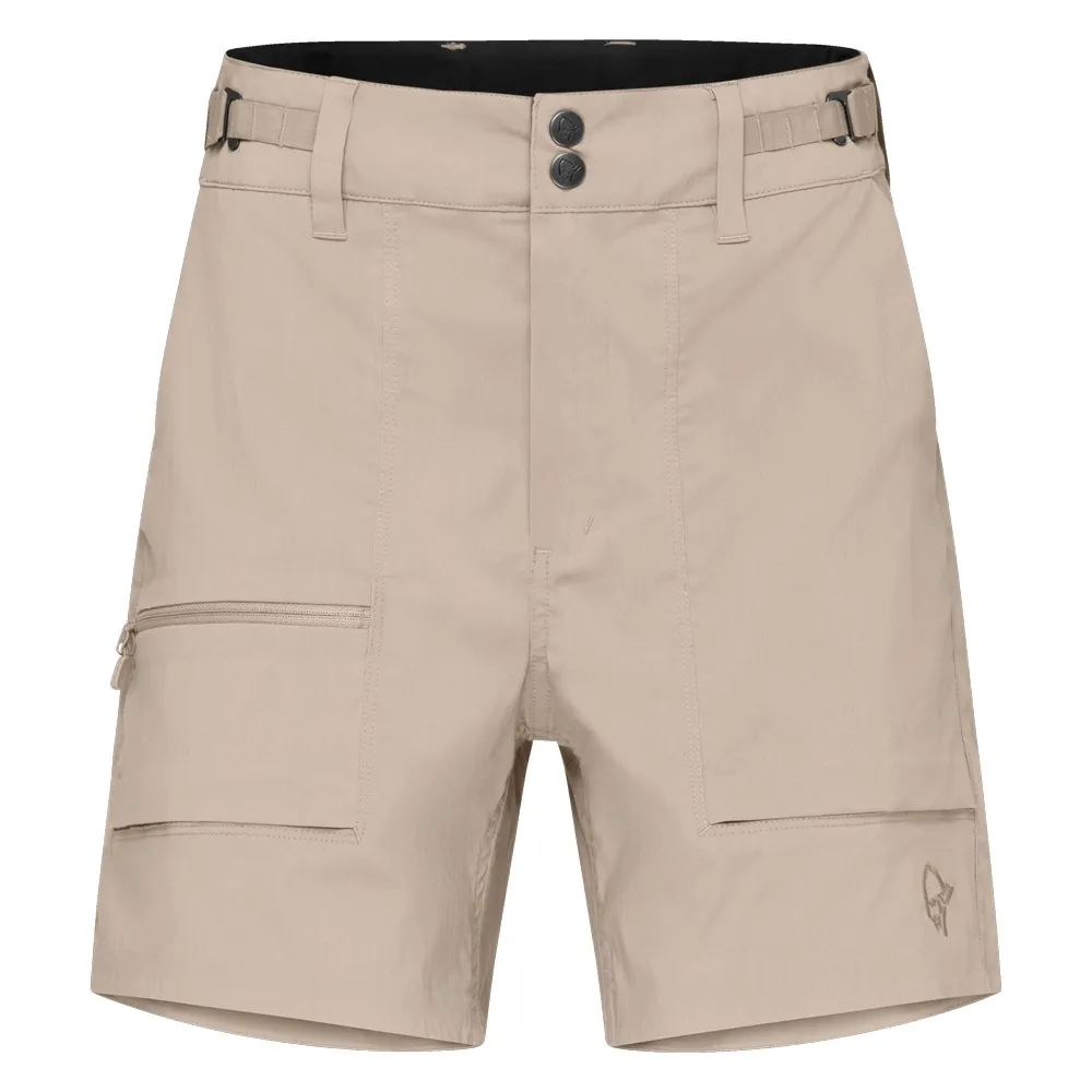 【NORRONA】femund light cotton 短褲 女款 羊絨灰