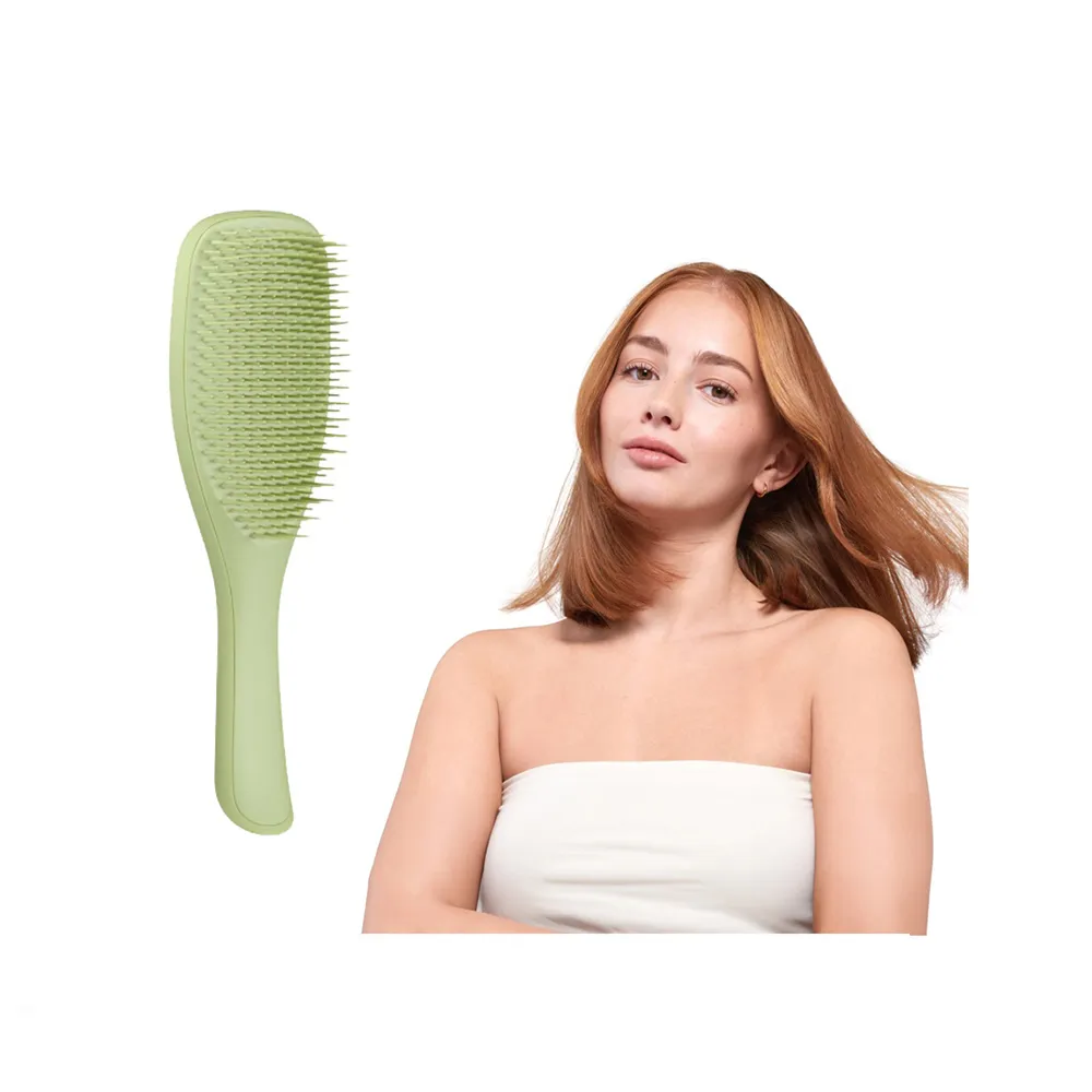 【TANGLE TEEZER 提碁】英倫手握梳-曜岩啞光系列_橄欖綠(護髮梳/順髮梳/抗糾結/抗毛躁/王妃梳)