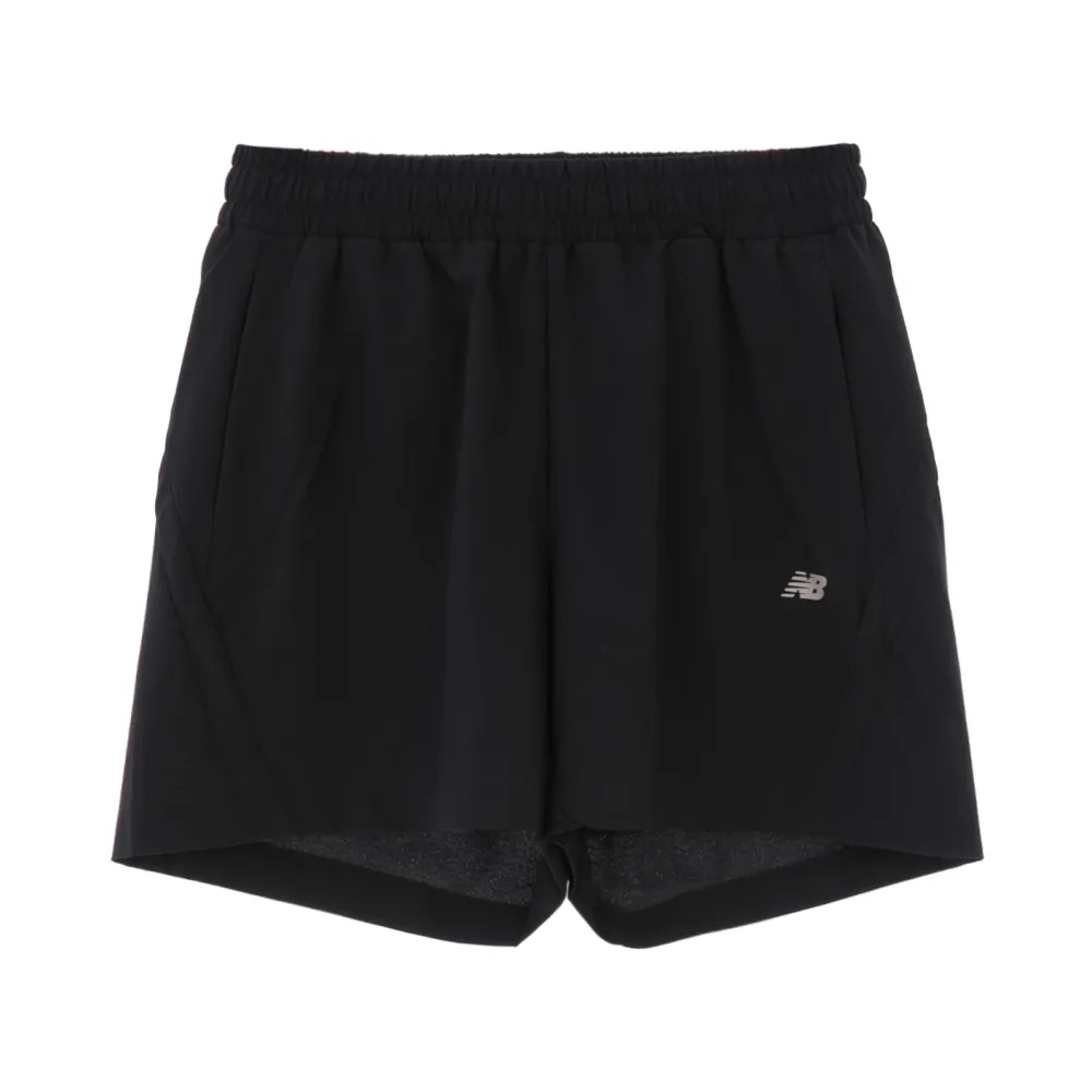 【NEW BALANCE】NB 鬆緊抽繩短褲_6562630189_女性_黑色 (亞版 版型正常)