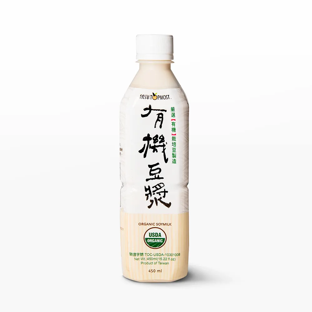 【TOPMOST 統洋】有機有糖豆漿450ml*24入