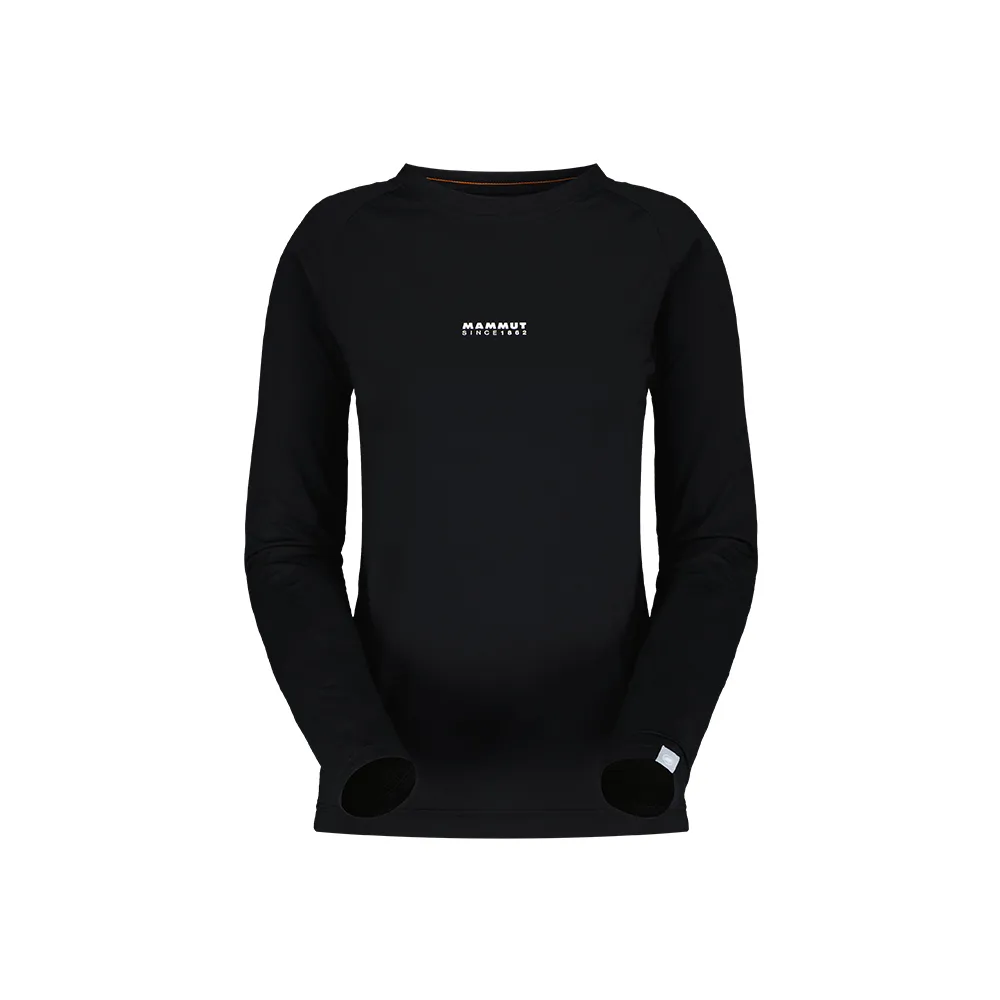 【Mammut 長毛象】QD Logo Print LS T-Shirt AF W 快乾LOGO長袖T恤 黑PRT1 女款 #1016-01040