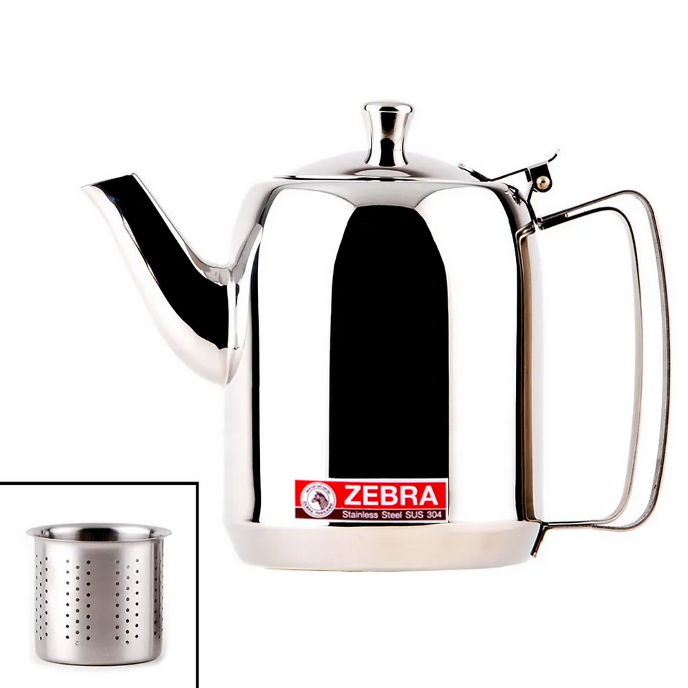 【ZEBRA 斑馬牌】304不鏽鋼泡茶壺-附濾網 / 1.5L(SGS檢驗合格 安全無毒)