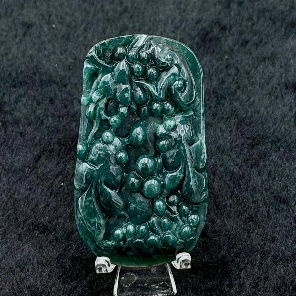 【藏古祥館】翡翠 蓮蓮有餘 SCC51 (宗教開運  翡翠)